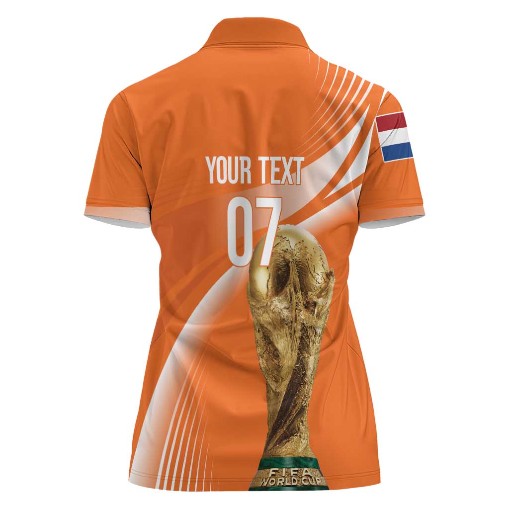 Netherlands Custom Orange Lions WC2026 Women Polo Shirt - Wonder Print Shop