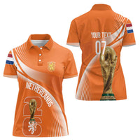 Netherlands Custom Orange Lions WC2026 Women Polo Shirt - Wonder Print Shop