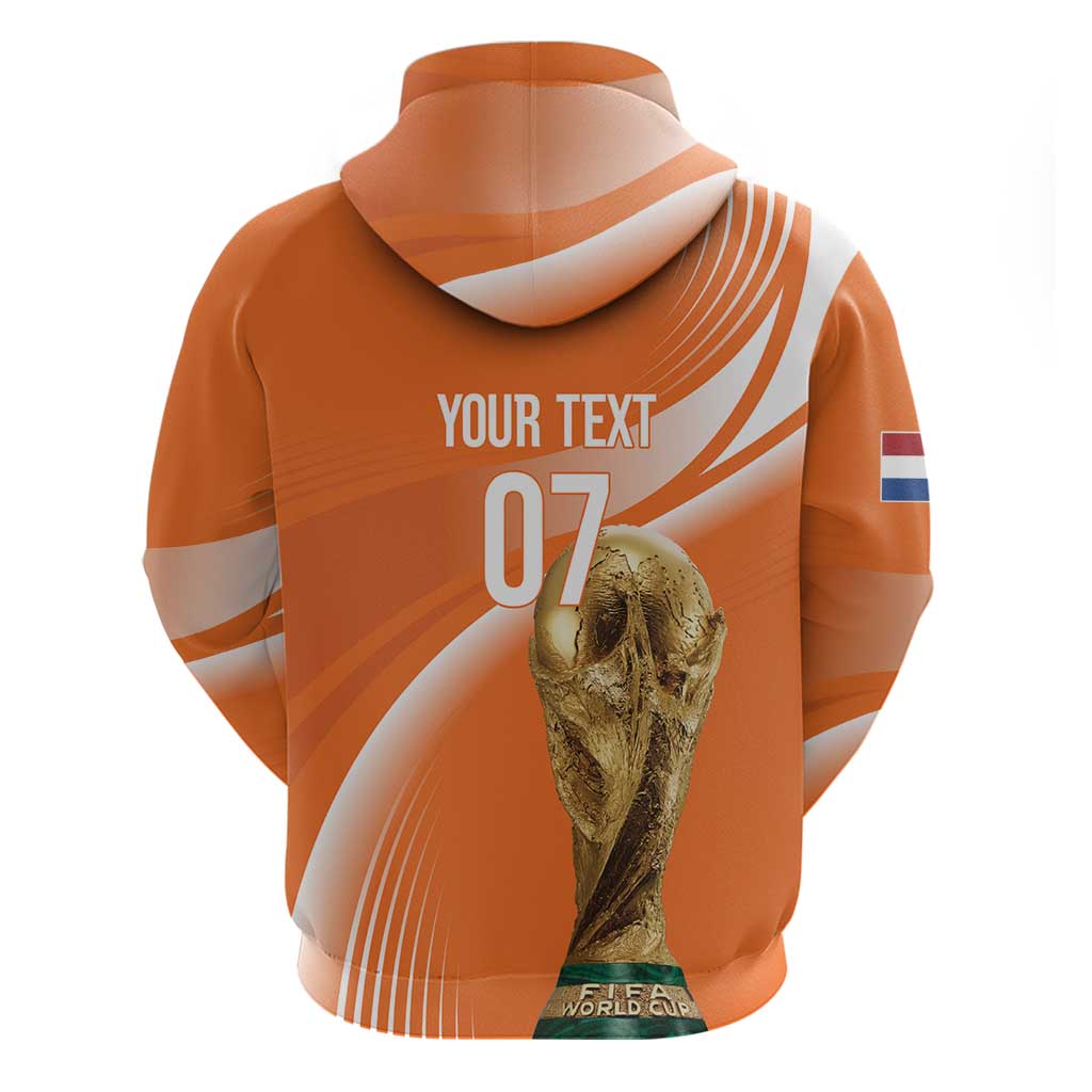 Netherlands Custom Orange Lions WC2026 Zip Hoodie - Wonder Print Shop