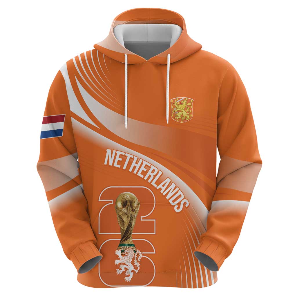 Netherlands Custom Orange Lions WC2026 Zip Hoodie - Wonder Print Shop