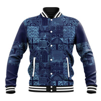 Yoruba Adire Eleko Patterns Baseball Jacket Indigo Vintage