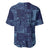 Yoruba Adire Eleko Patterns Baseball Jersey Indigo Vintage