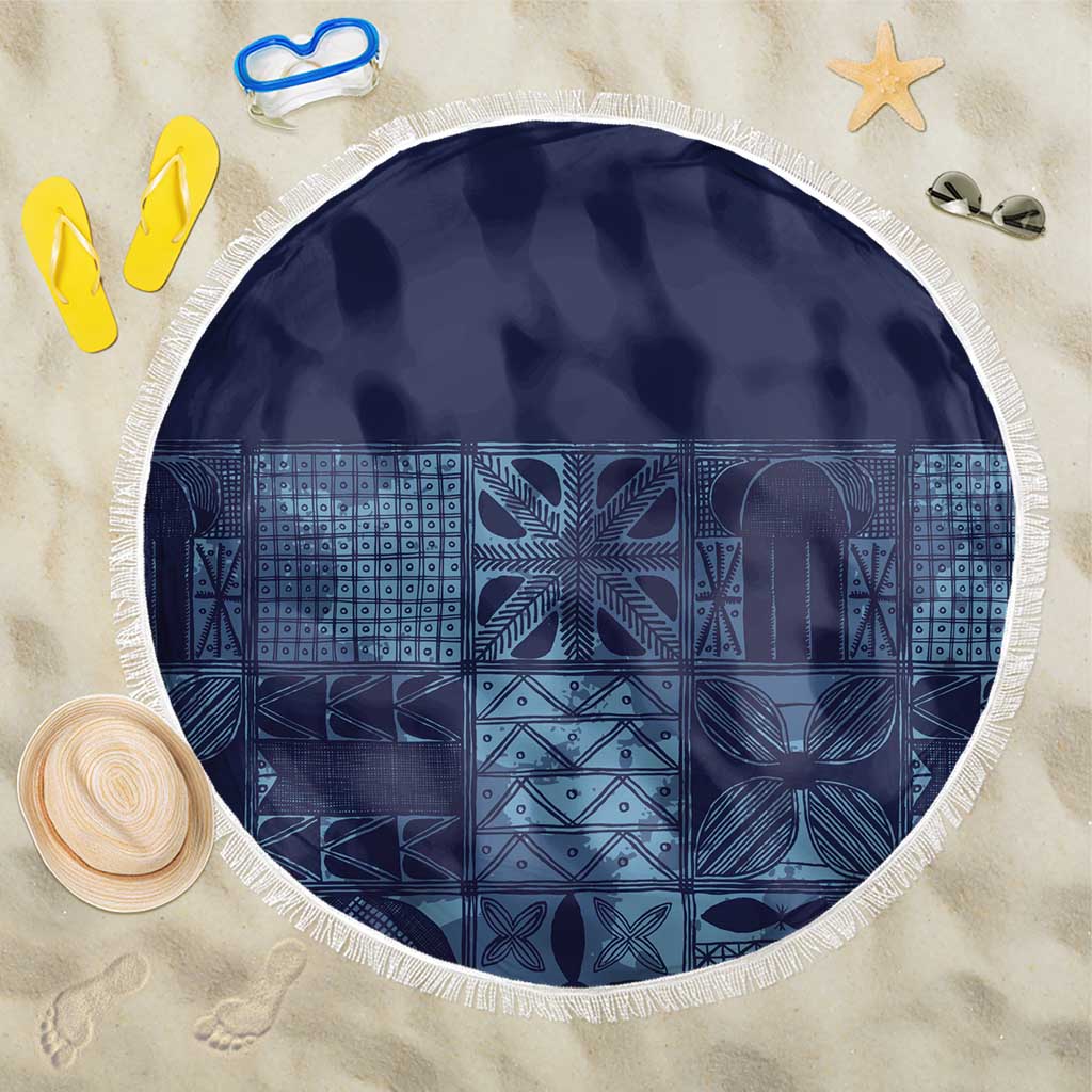 Yoruba Adire Eleko Patterns Beach Blanket Indigo Vintage