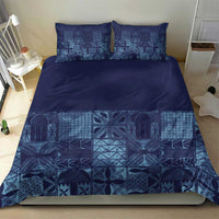 Yoruba Adire Eleko Patterns Bedding Set Indigo Vintage