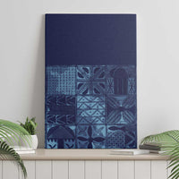 Yoruba Adire Eleko Patterns Canvas Wall Art Indigo Vintage
