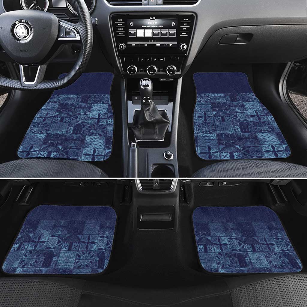 Yoruba Adire Eleko Patterns Car Mats Indigo Vintage
