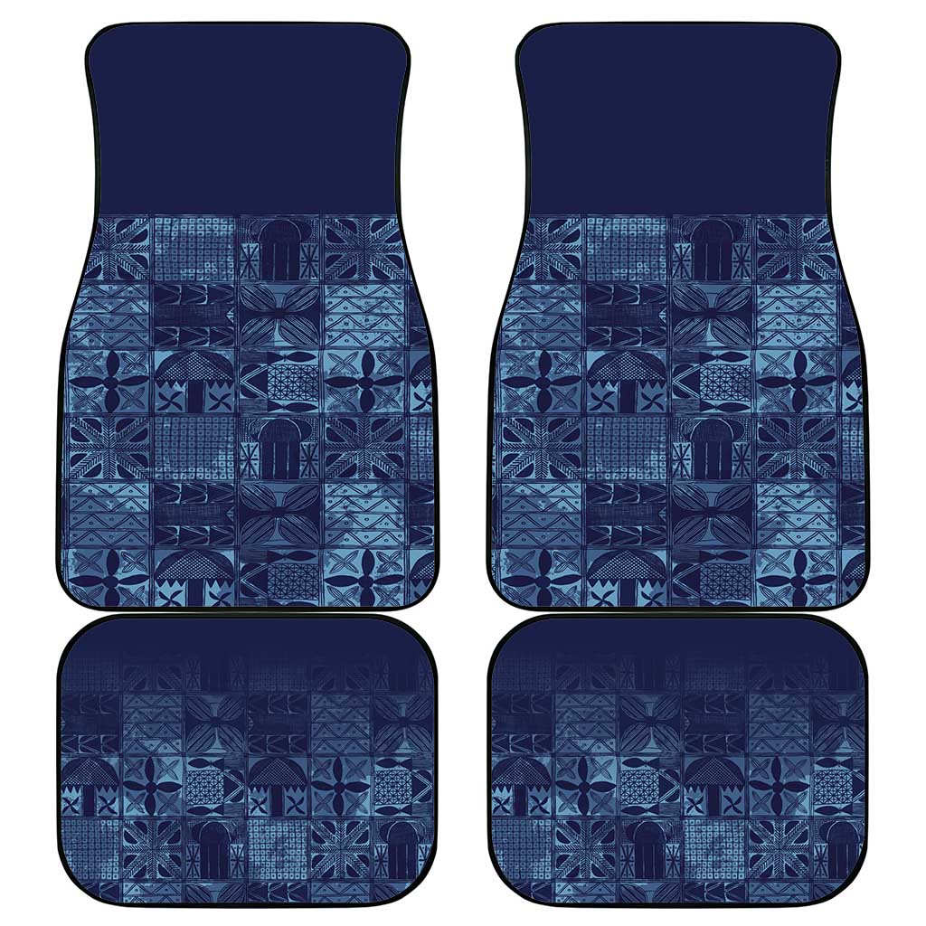 Yoruba Adire Eleko Patterns Car Mats Indigo Vintage