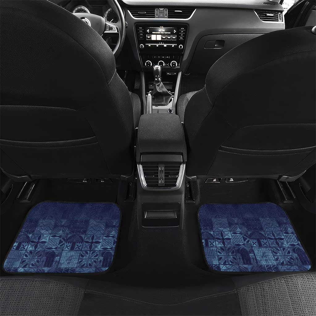 Yoruba Adire Eleko Patterns Car Mats Indigo Vintage