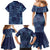 Yoruba Adire Eleko Patterns Family Matching Mermaid Dress and Hawaiian Shirt Indigo Vintage