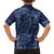 Yoruba Adire Eleko Patterns Family Matching Off The Shoulder Long Sleeve Dress and Hawaiian Shirt Indigo Vintage