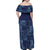 Yoruba Adire Eleko Patterns Family Matching Off Shoulder Maxi Dress and Hawaiian Shirt Indigo Vintage