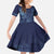 Yoruba Adire Eleko Patterns Family Matching Short Sleeve Bodycon Dress and Hawaiian Shirt Indigo Vintage