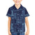 Yoruba Adire Eleko Patterns Family Matching Short Sleeve Bodycon Dress and Hawaiian Shirt Indigo Vintage