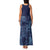 Yoruba Adire Eleko Patterns Family Matching Tank Maxi Dress and Hawaiian Shirt Indigo Vintage