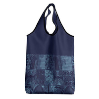 Yoruba Adire Eleko Patterns Grocery Bag Indigo Vintage