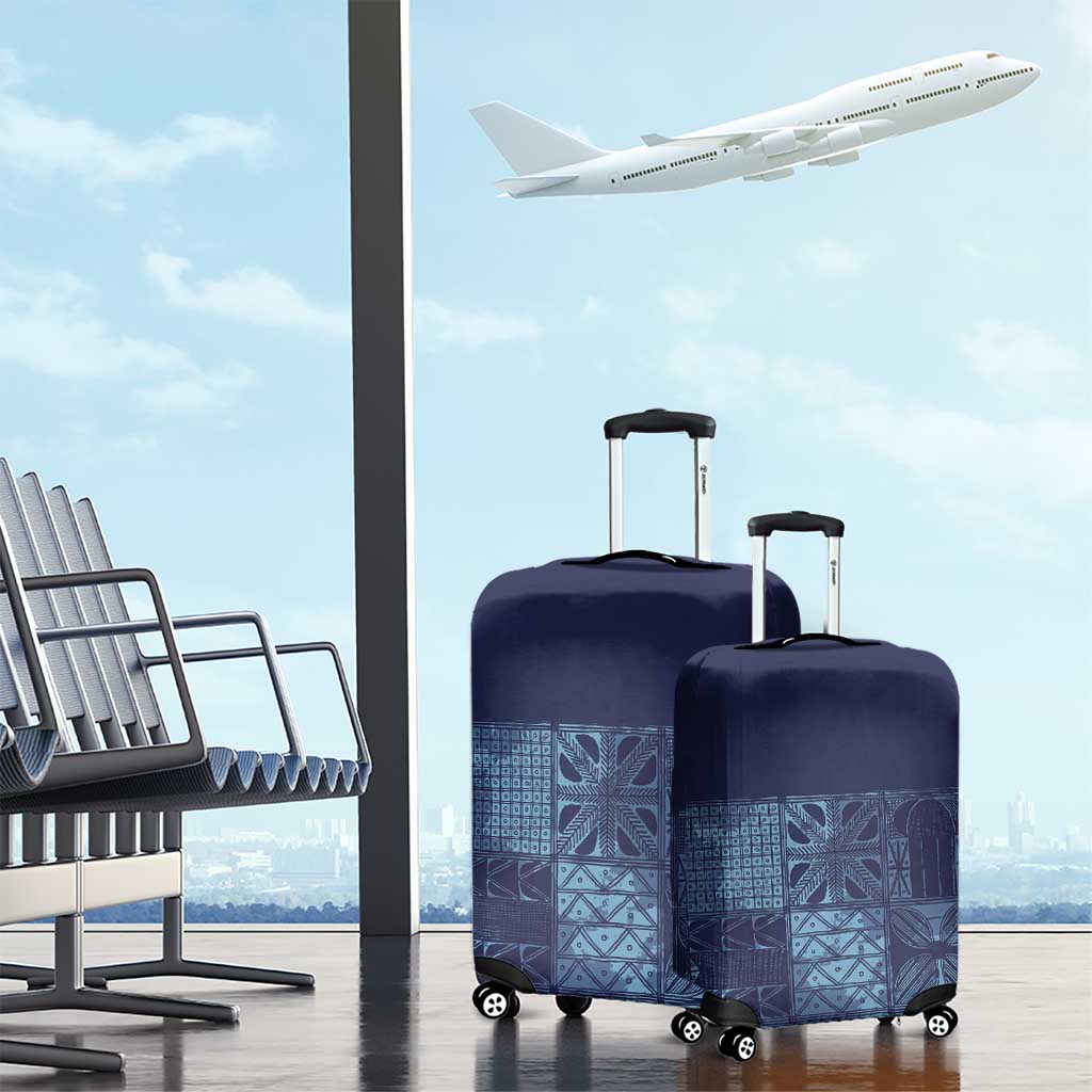 Yoruba Adire Eleko Patterns Luggage Cover Indigo Vintage