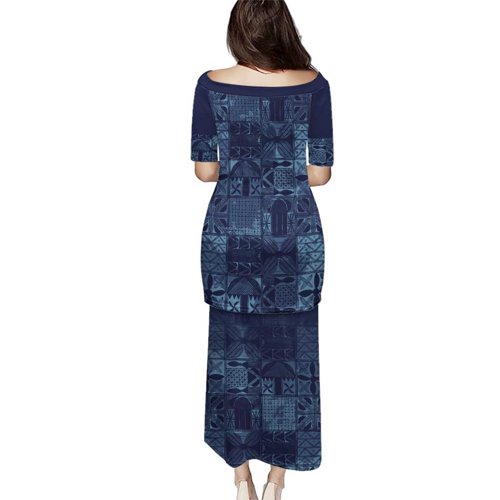 Yoruba Adire Eleko Patterns Puletasi Indigo Vintage