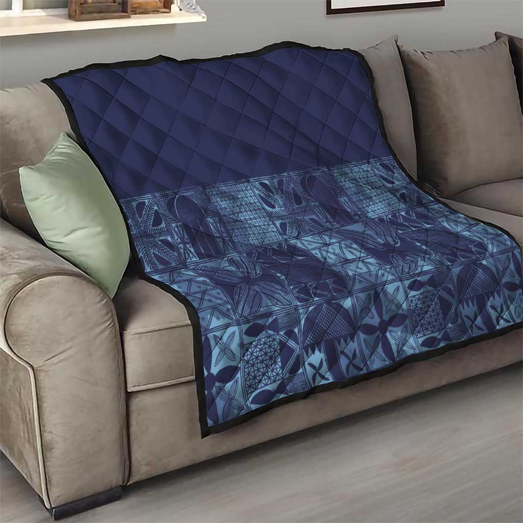 Yoruba Adire Eleko Patterns Quilt Indigo Vintage