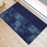 Yoruba Adire Eleko Patterns Rubber Doormat Indigo Vintage