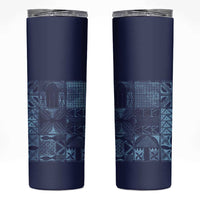 Yoruba Adire Eleko Patterns Skinny Tumbler Indigo Vintage