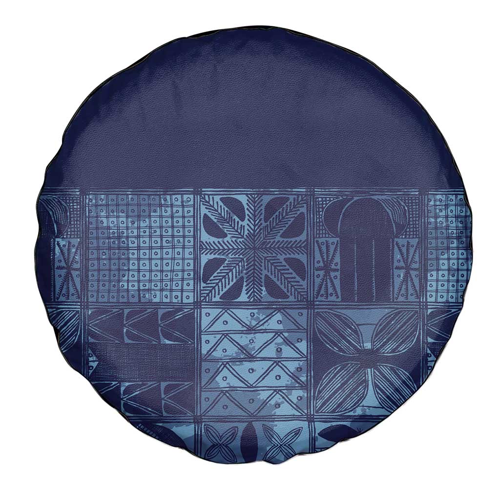Yoruba Adire Eleko Patterns Spare Tire Cover Indigo Vintage