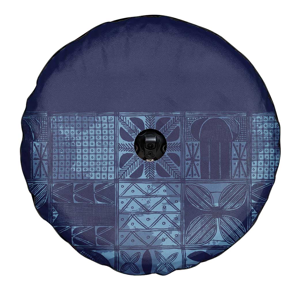 Yoruba Adire Eleko Patterns Spare Tire Cover Indigo Vintage