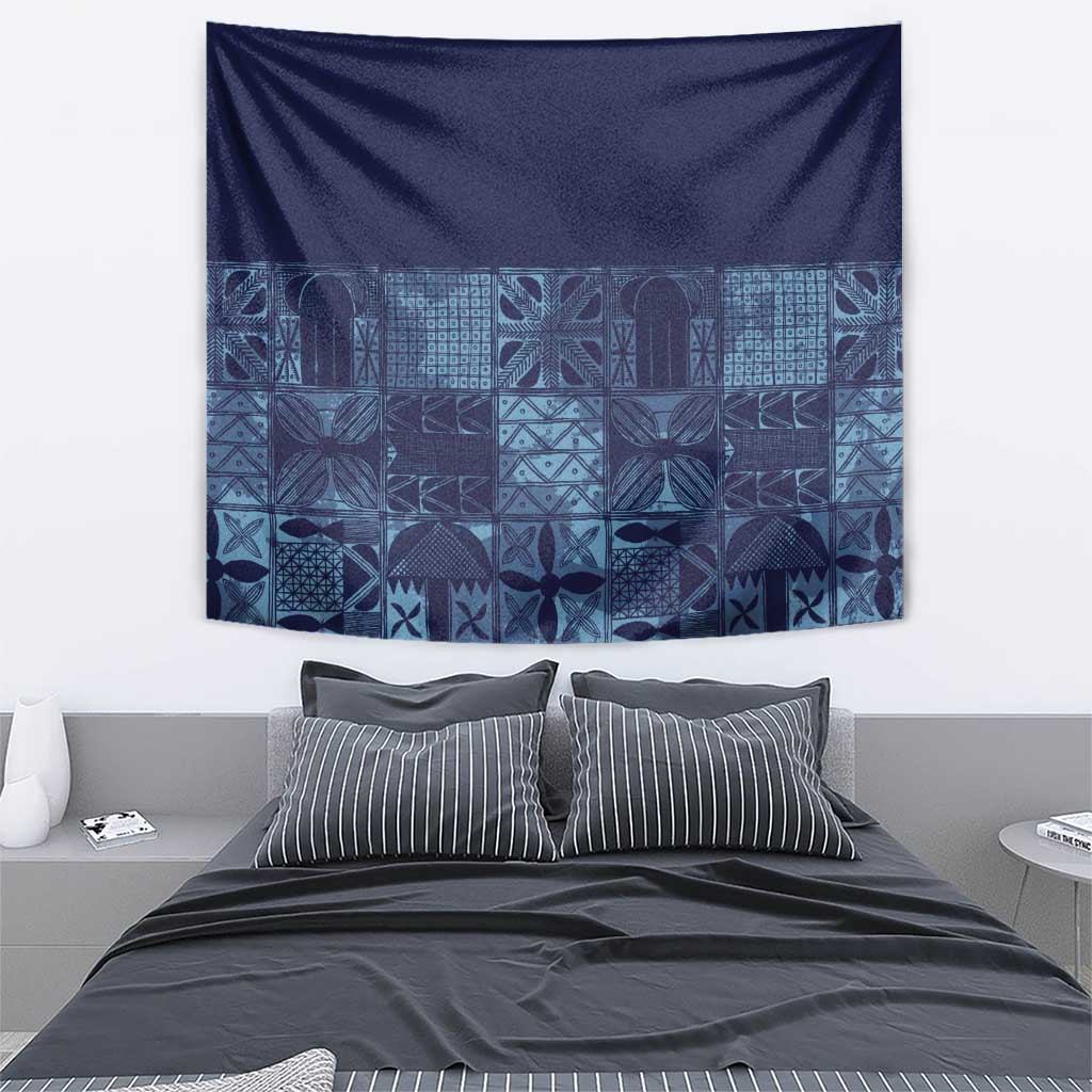 Yoruba Adire Eleko Patterns Tapestry Indigo Vintage
