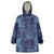 Yoruba Adire Eleko Patterns Wearable Blanket Hoodie Indigo Vintage