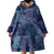 Yoruba Adire Eleko Patterns Wearable Blanket Hoodie Indigo Vintage