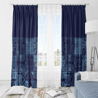 Yoruba Adire Eleko Patterns Window Curtain Indigo Vintage