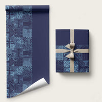 Yoruba Adire Eleko Patterns Wrapping Paper Indigo Vintage