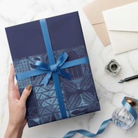 Yoruba Adire Eleko Patterns Wrapping Paper Indigo Vintage