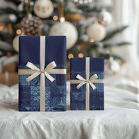 Yoruba Adire Eleko Patterns Wrapping Paper Indigo Vintage