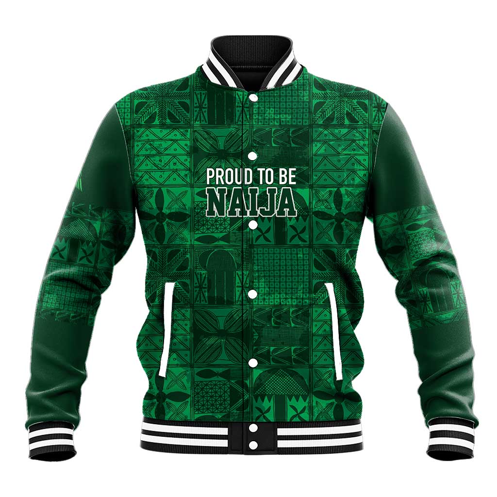 Nigeria Yoruba Adire Patterns Baseball Jacket Proud To Be Naija