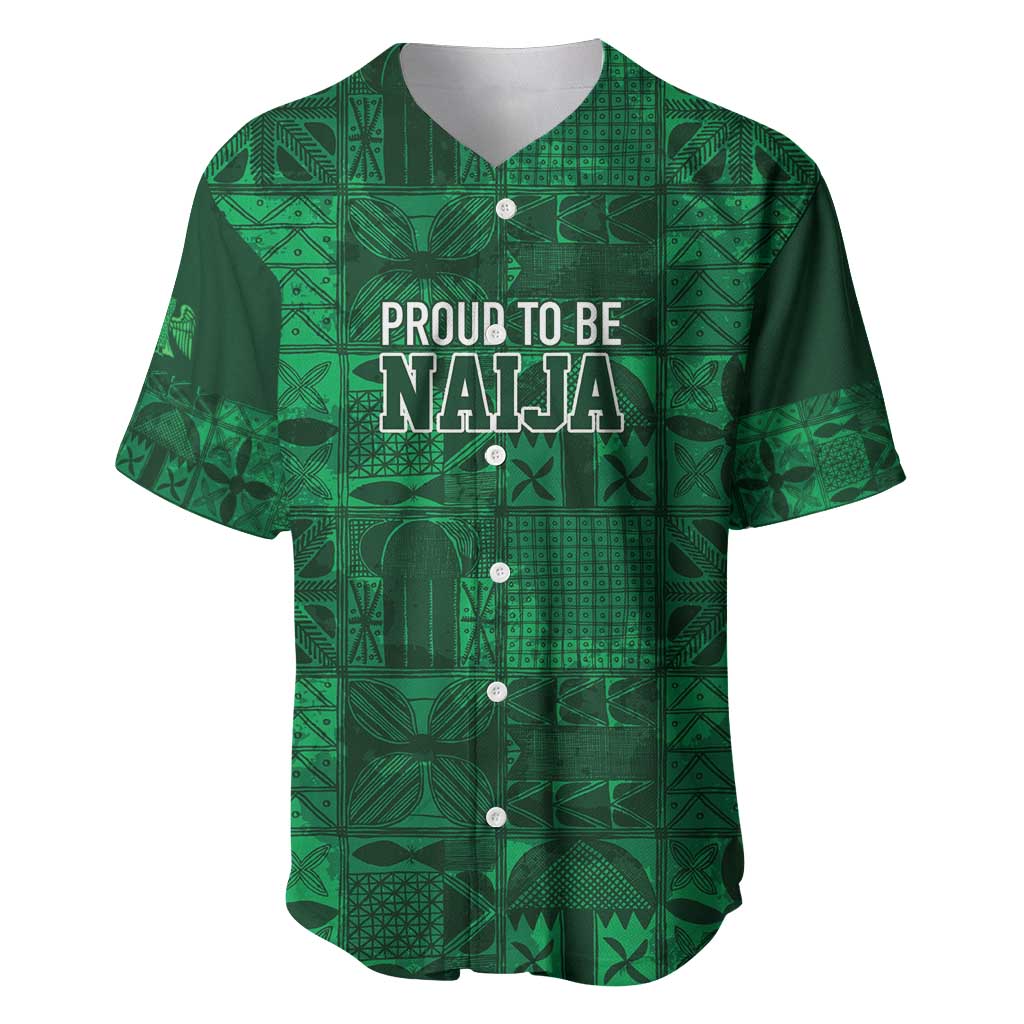 Nigeria Yoruba Adire Patterns Baseball Jersey Proud To Be Naija