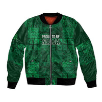 Nigeria Yoruba Adire Patterns Bomber Jacket Proud To Be Naija