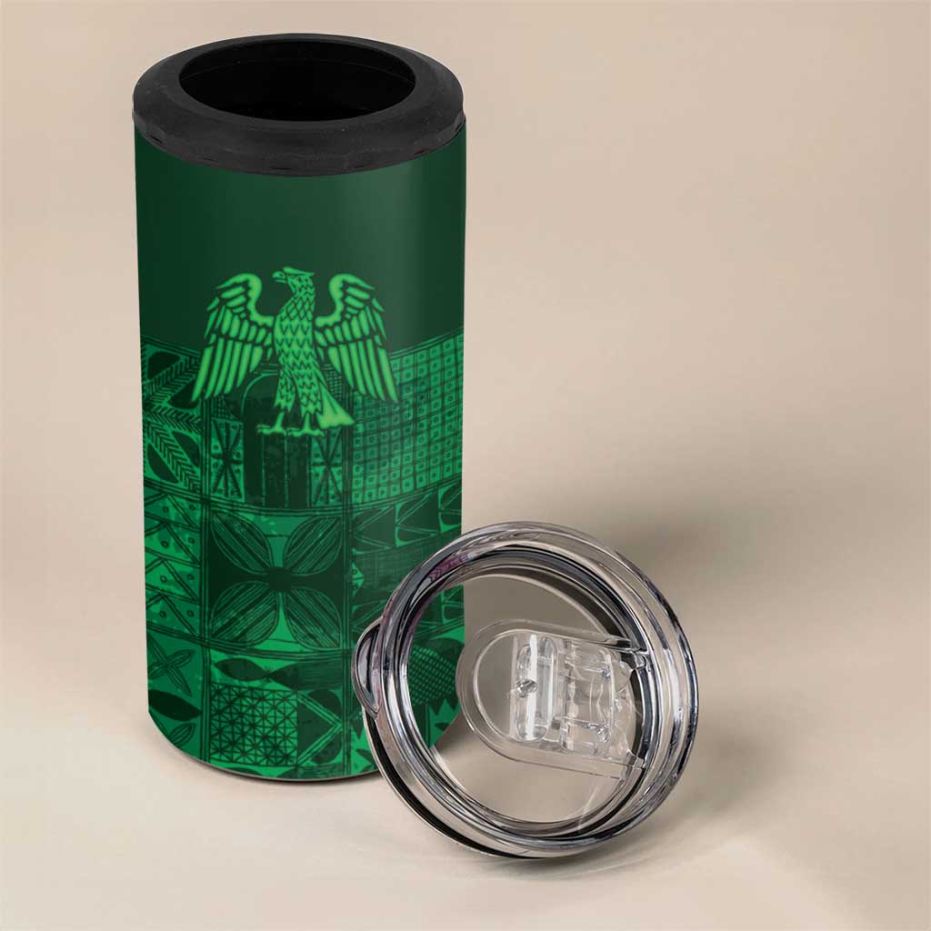 Nigeria Yoruba Adire Patterns 4 in 1 Can Cooler Tumbler Proud To Be Naija