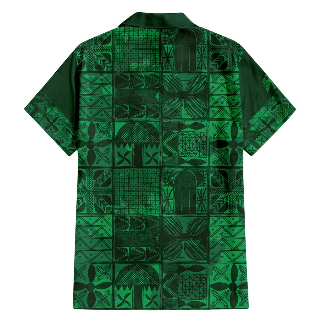 Nigeria Yoruba Adire Patterns Family Matching Long Sleeve Bodycon Dress and Hawaiian Shirt Proud To Be Naija