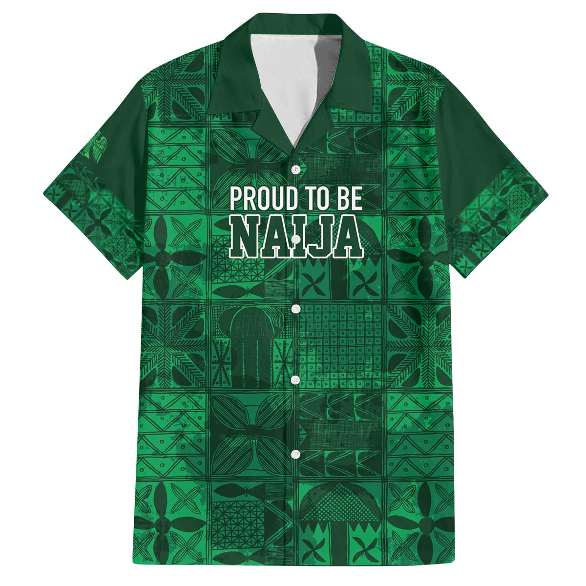 Nigeria Yoruba Adire Patterns Family Matching Off The Shoulder Long Sleeve Dress and Hawaiian Shirt Proud To Be Naija
