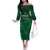 Nigeria Yoruba Adire Patterns Family Matching Off The Shoulder Long Sleeve Dress and Hawaiian Shirt Proud To Be Naija