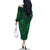 Nigeria Yoruba Adire Patterns Family Matching Off The Shoulder Long Sleeve Dress and Hawaiian Shirt Proud To Be Naija