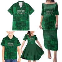 Nigeria Yoruba Adire Patterns Family Matching Puletasi and Hawaiian Shirt Proud To Be Naija