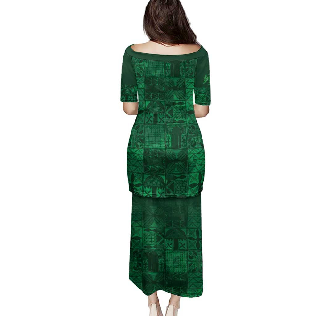 Nigeria Yoruba Adire Patterns Family Matching Puletasi and Hawaiian Shirt Proud To Be Naija