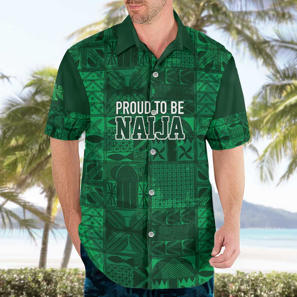 Nigeria Yoruba Adire Patterns Hawaiian Shirt Proud To Be Naija