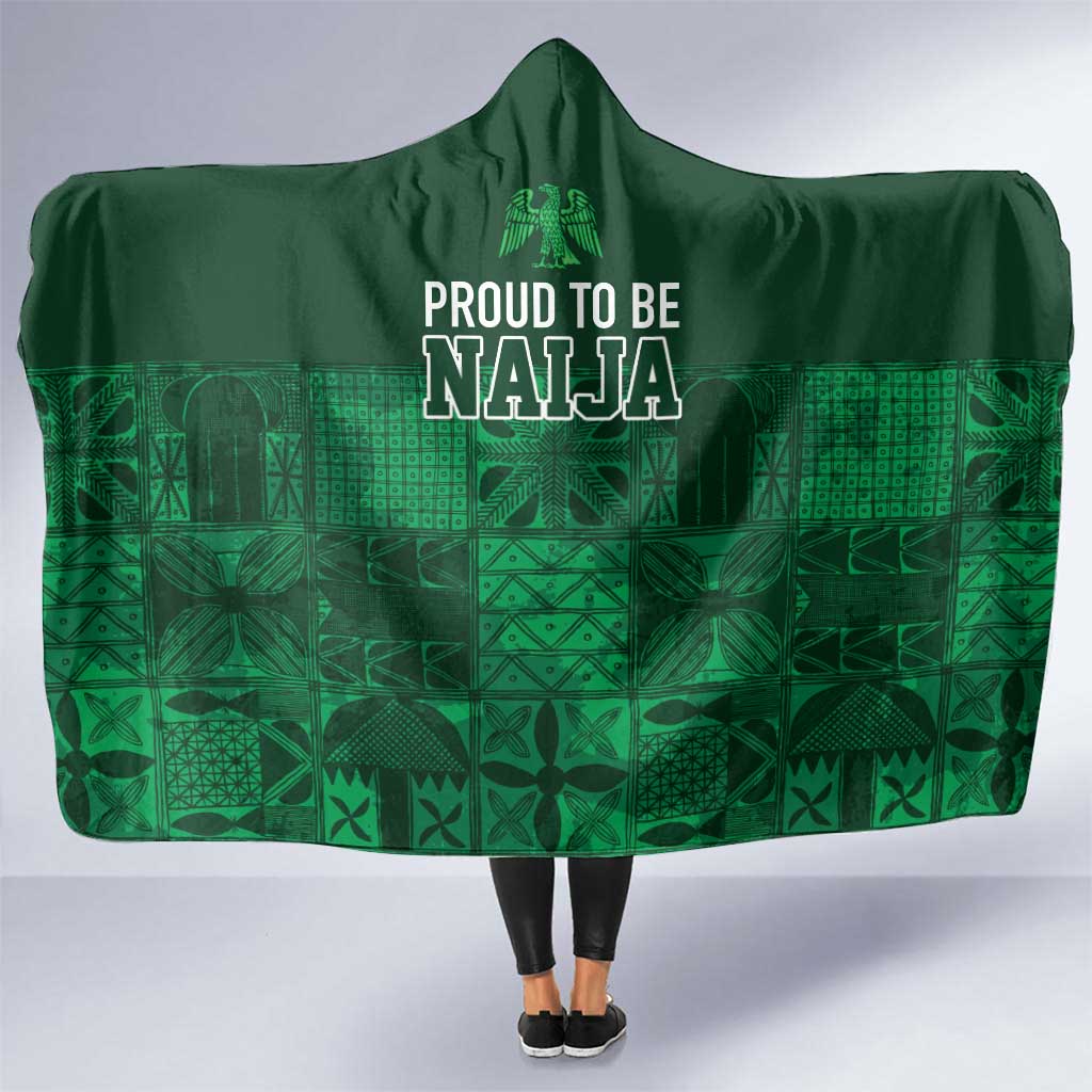 Nigeria Yoruba Adire Patterns Hooded Blanket Proud To Be Naija