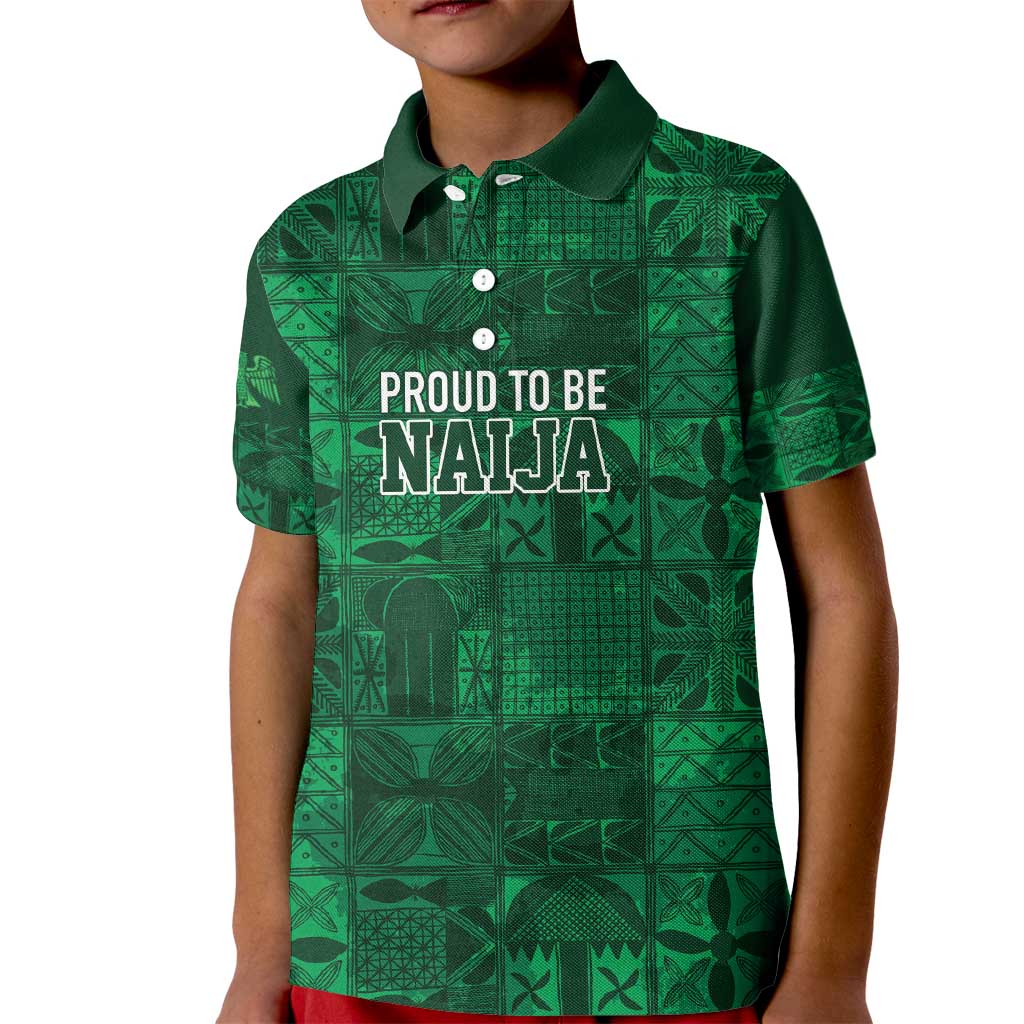 Nigeria Yoruba Adire Patterns Kid Polo Shirt Proud To Be Naija