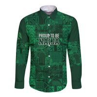 Nigeria Yoruba Adire Patterns Long Sleeve Button Shirt Proud To Be Naija