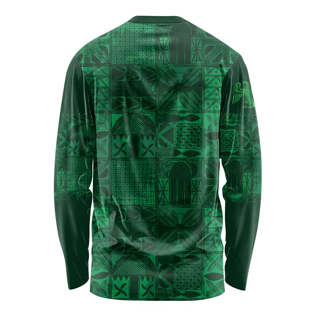Nigeria Yoruba Adire Patterns Long Sleeve Shirt Proud To Be Naija