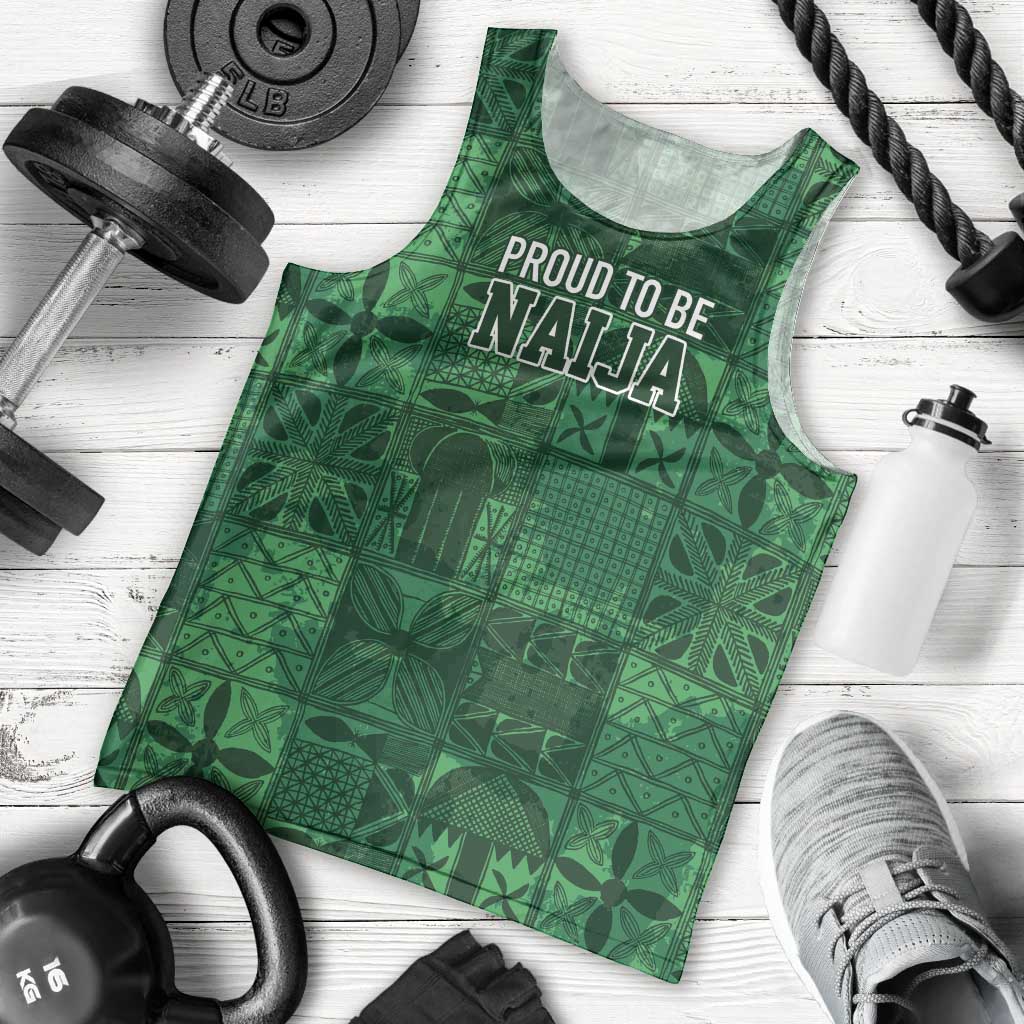 Nigeria Yoruba Adire Patterns Men Tank Top Proud To Be Naija