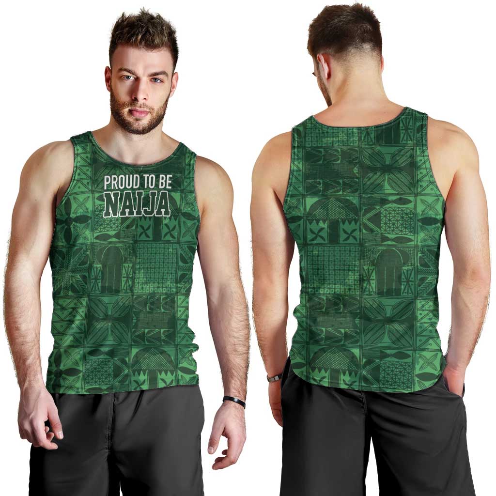 Nigeria Yoruba Adire Patterns Men Tank Top Proud To Be Naija